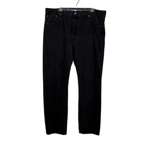 LEVI'S 501 Jeans Men's‎ Size 40x32 Black Button Fly Denim Pants